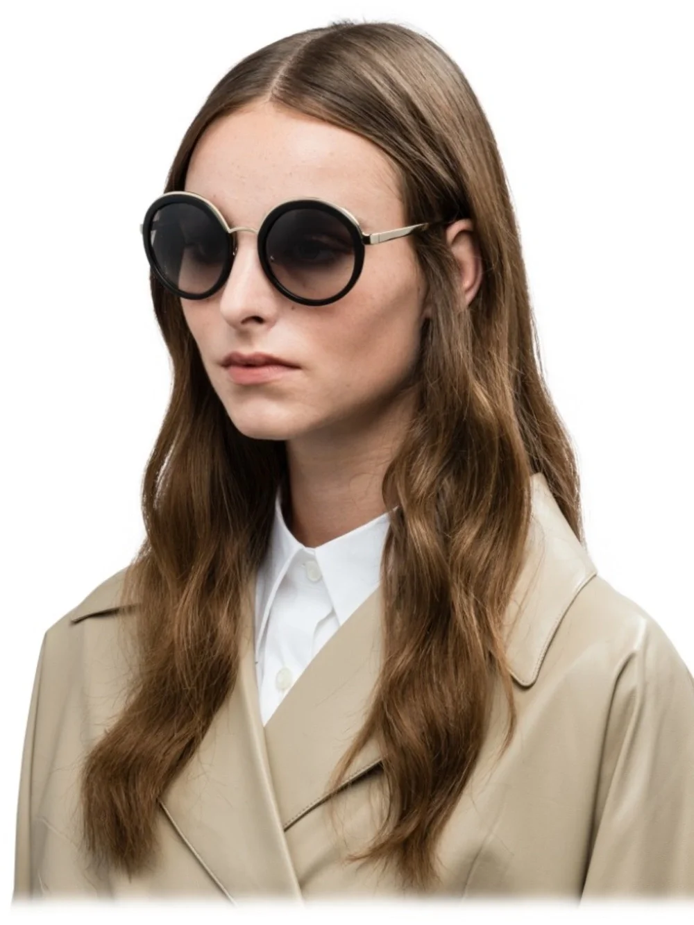 Prada - Prada Cinéma - Black Round Sunglasses